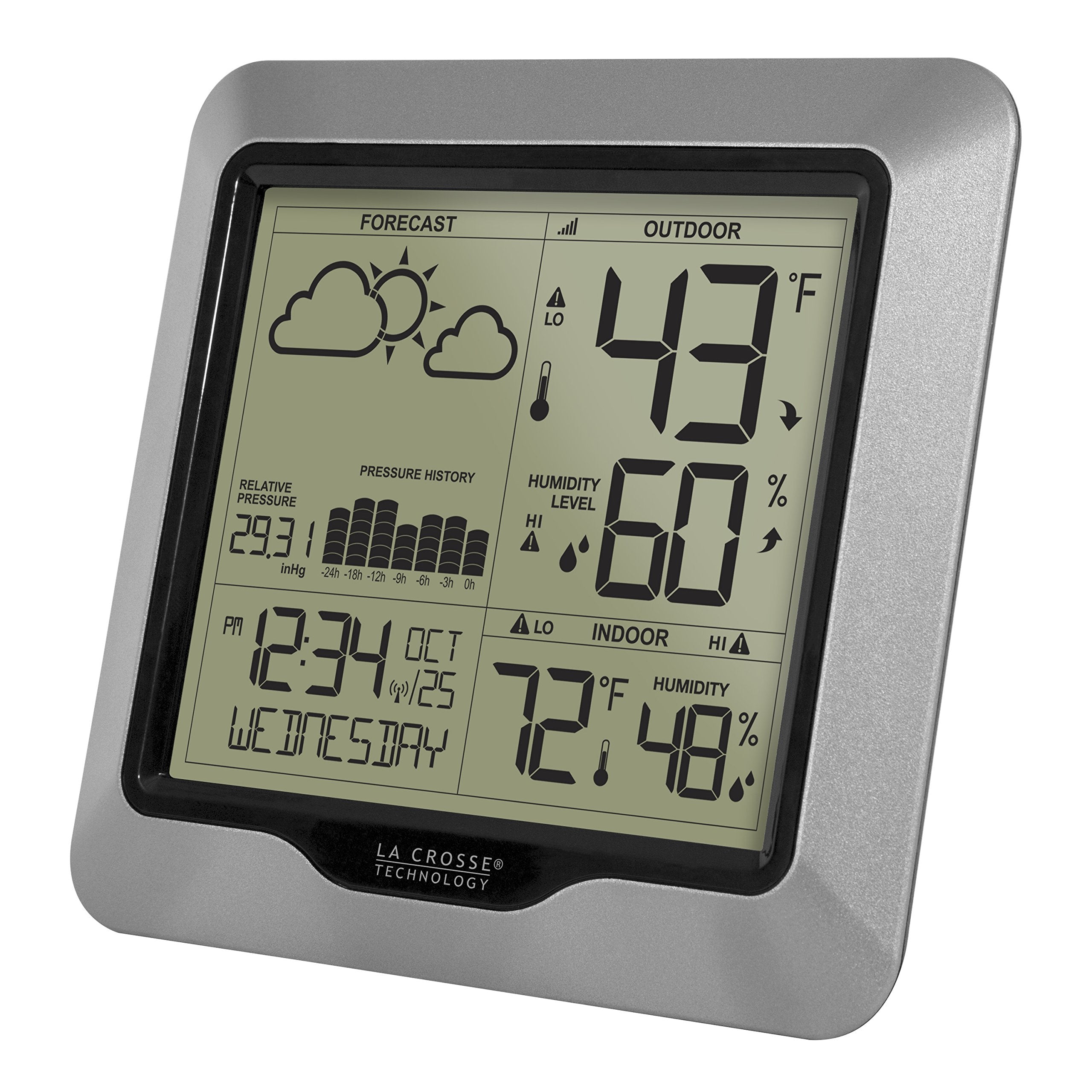 TX141th BV2 wireless sensor measures outdoor temperature and humidity.