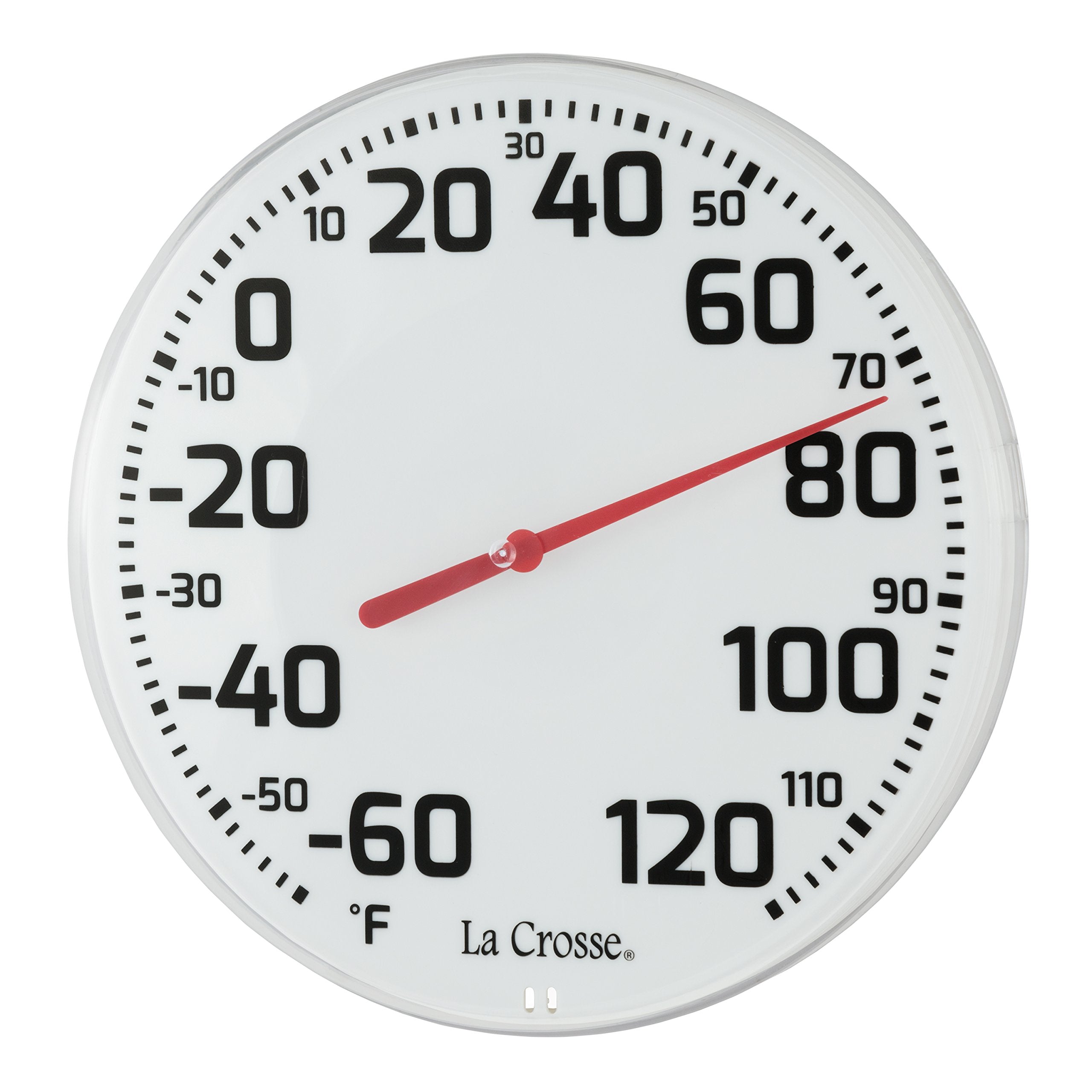 La Crosse indoor/outdoor dial thermometer for versatile placements.