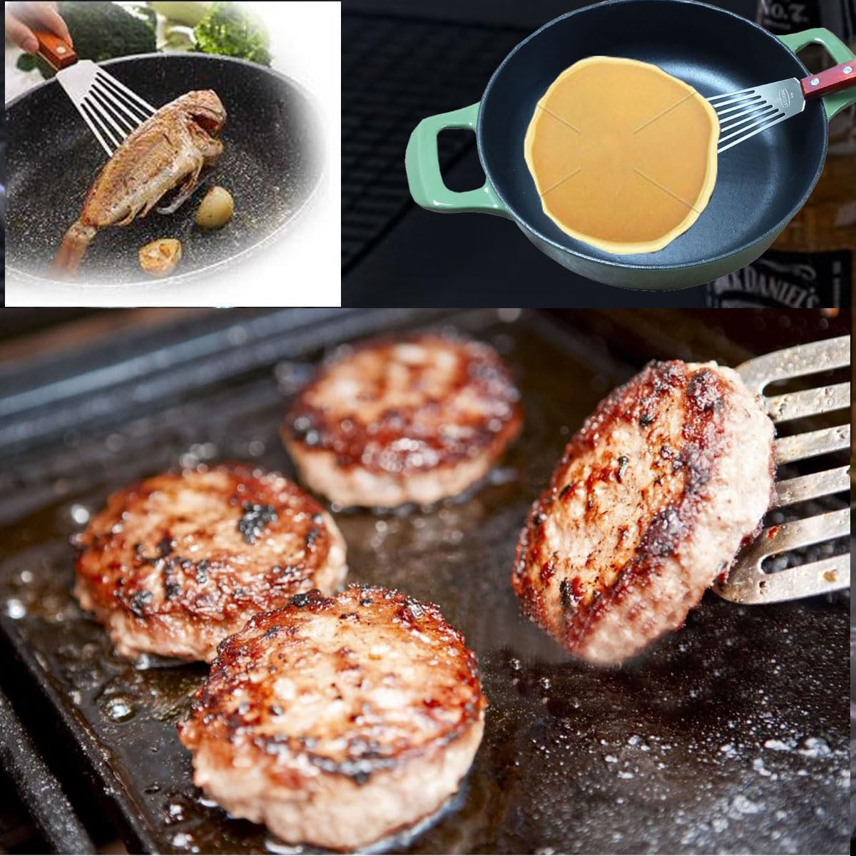 La Cuisine for Life thin flexible blade drains liquids while lifting foods
