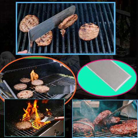 La Cuisine griddle fork for secure lifting and serving on the grill