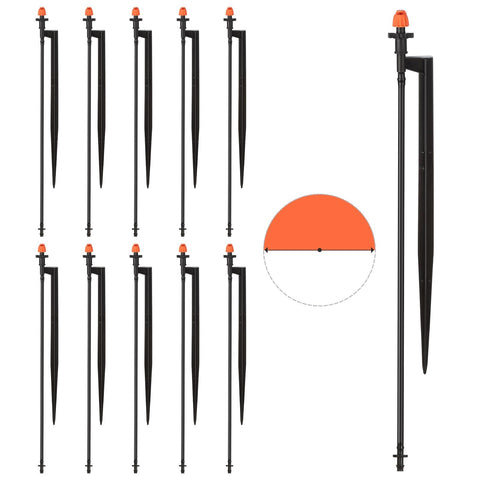 La Farah 180-degree sprinkler nozzle on a 12-inch stake for precise watering.