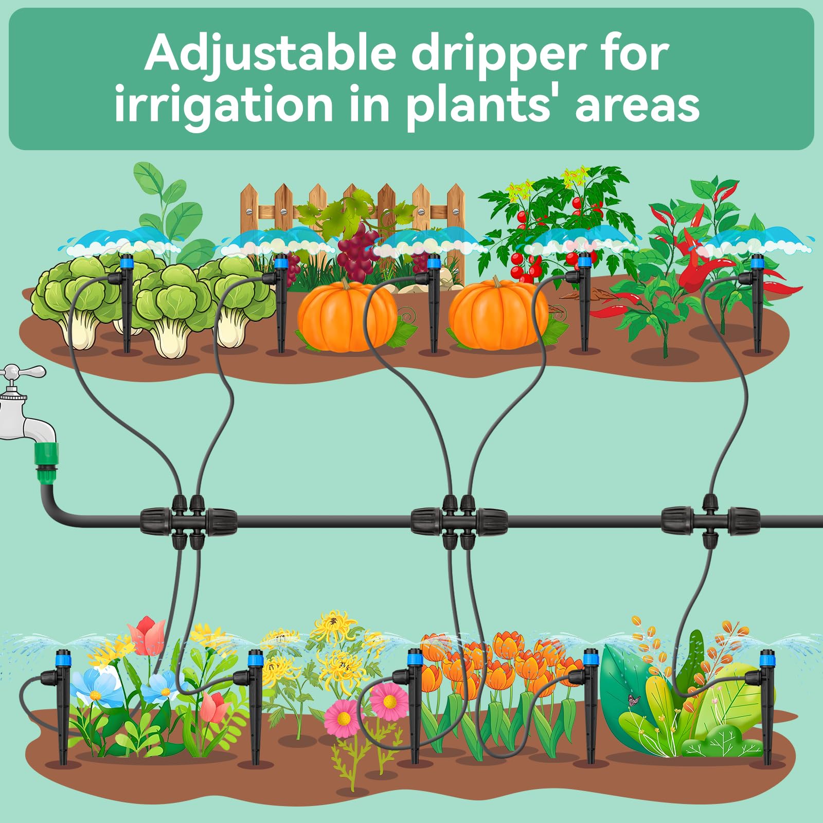 La Farah 25 pack of spray emitters for garden watering