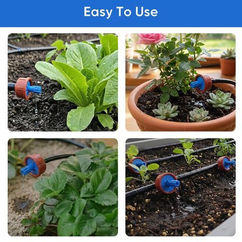 Includes 30 emitters in a compact kit for easy setup