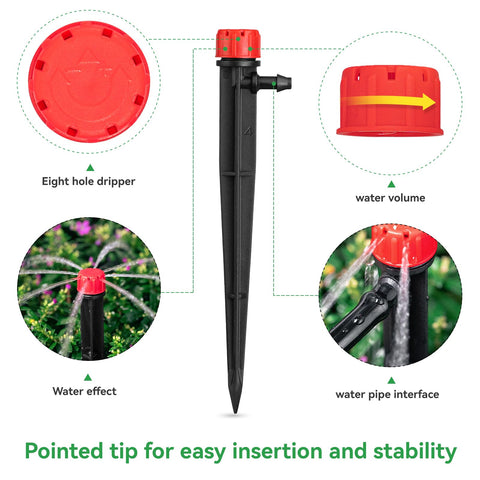 La Farah five-inch arrow stake for easy soil placement.