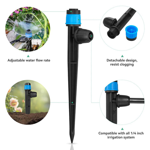 La Farah drip emitter shown with lock cap for inspection and cleaning