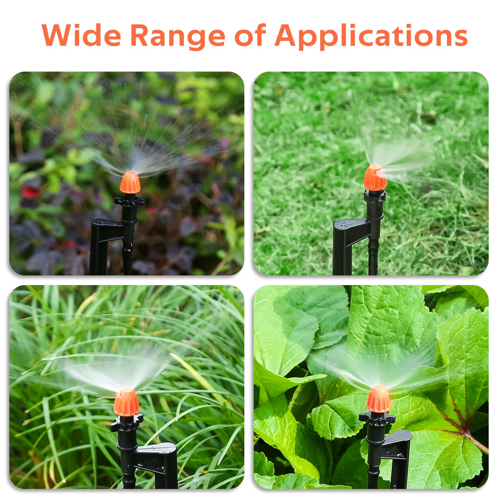 La Farah easy-connect drip emitter helps quick irrigation system setup.