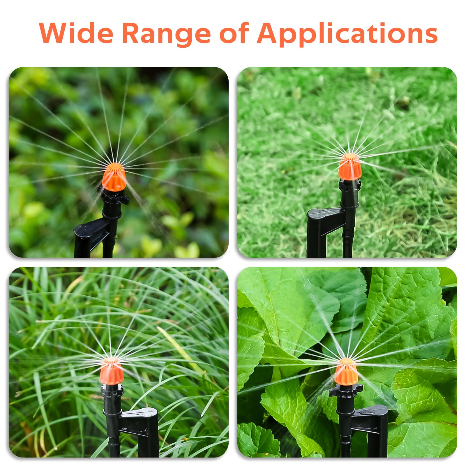La Farah garden irrigation emitters offer versatile coverage for flowers, herbs, and shrubs