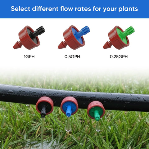 Outdoor-ready UV-resistant emitter for garden use