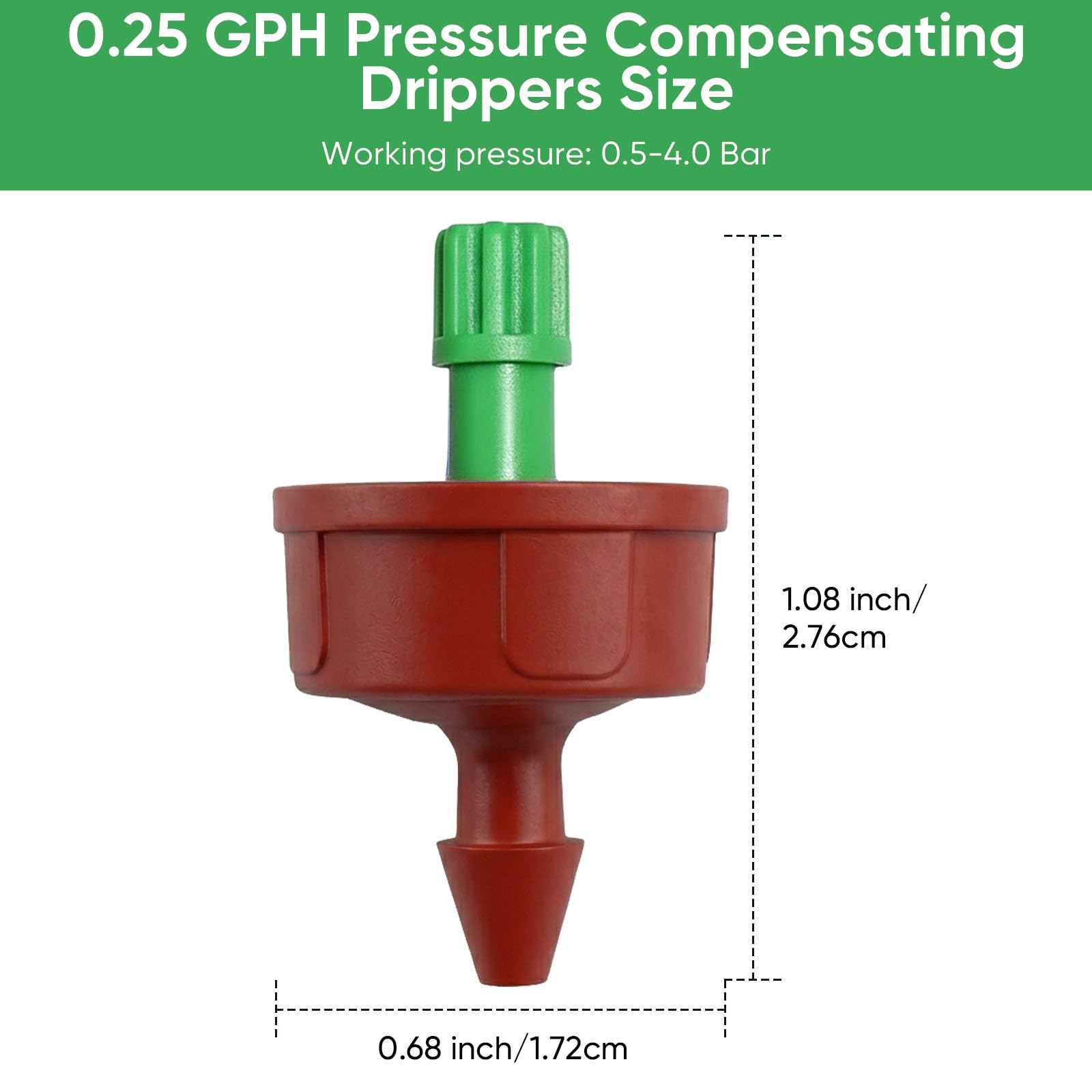 La Farah self-cleaning dripper maintains steady flow under variable pressure