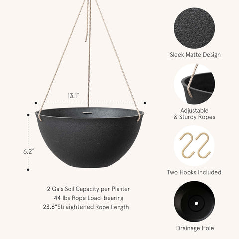 LA JOLIE MUSE durable ropes support up to 44 lbs for easy balcony greenery.
