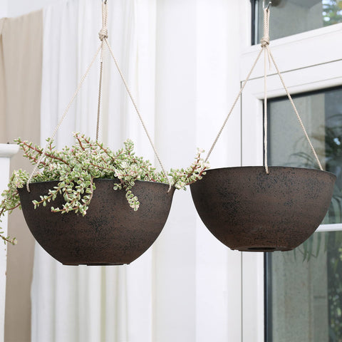 LA JOLIE MUSE 13-inch drainage hole prevents over-watering buildup.