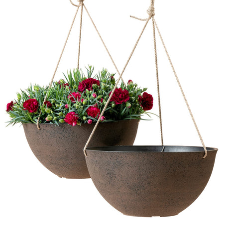 LA JOLIE MUSE 13-inch front-view hanging planter for lush indoor greenery.