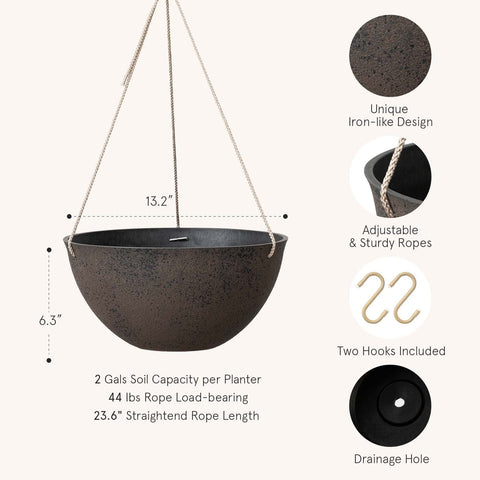 LA JOLIE MUSE 13-inch close-up shows the durable concrete-texture finish.