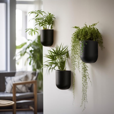 LA JOLIE MUSE black set displayed on stairs adds stylish greenery.