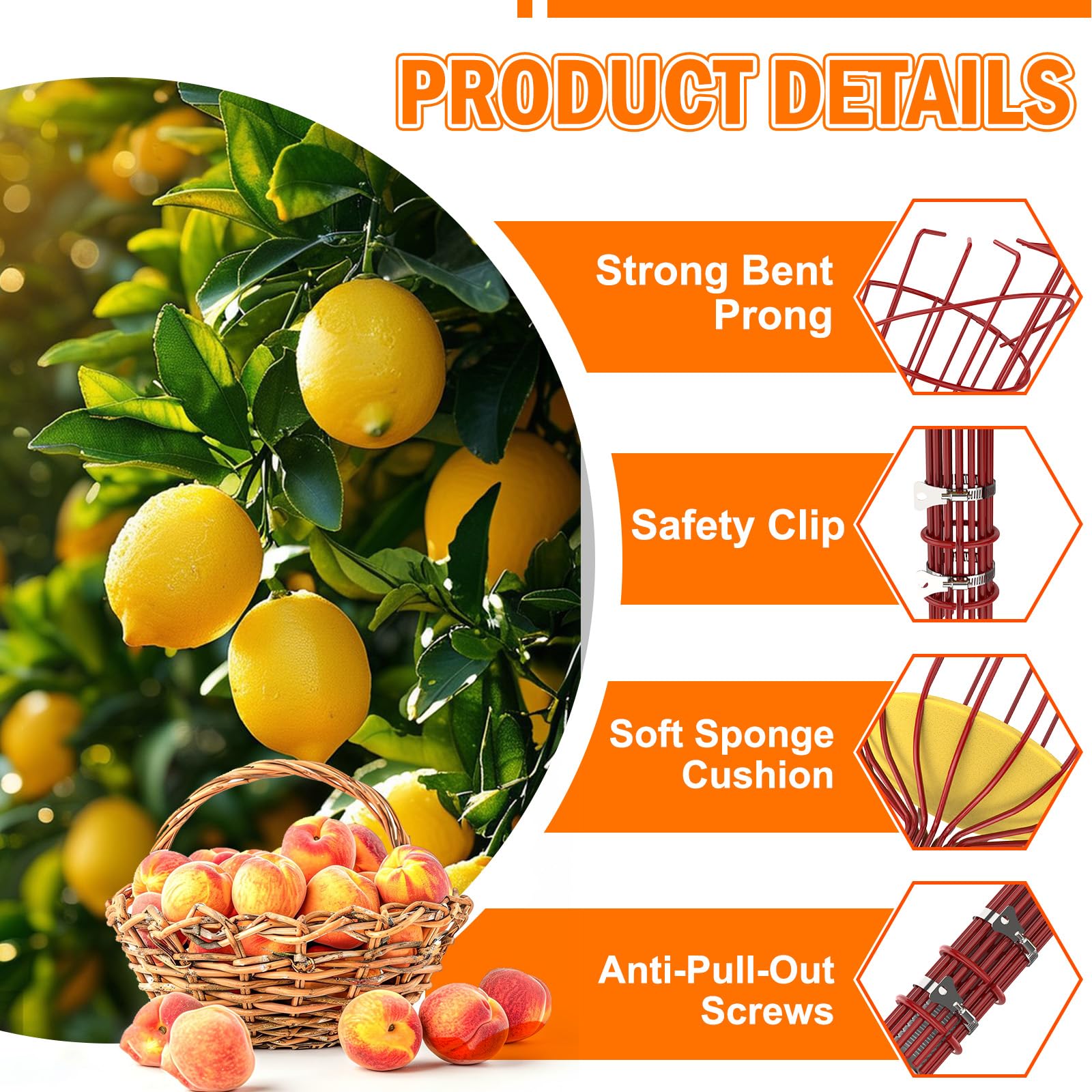 LAANPOLE adjustable 5-20ft pole enables versatile harvesting from different heights.