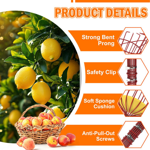LAANPOLE adjustable 5-20ft pole enables versatile harvesting from different heights.