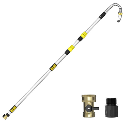 LAANPOLE gutter tool with 16ft reach enables safe, ground-based high gutter cleaning