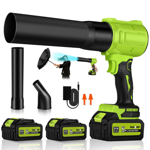 Laapee cordless leaf blower turbo in action delivering fast yard cleanup