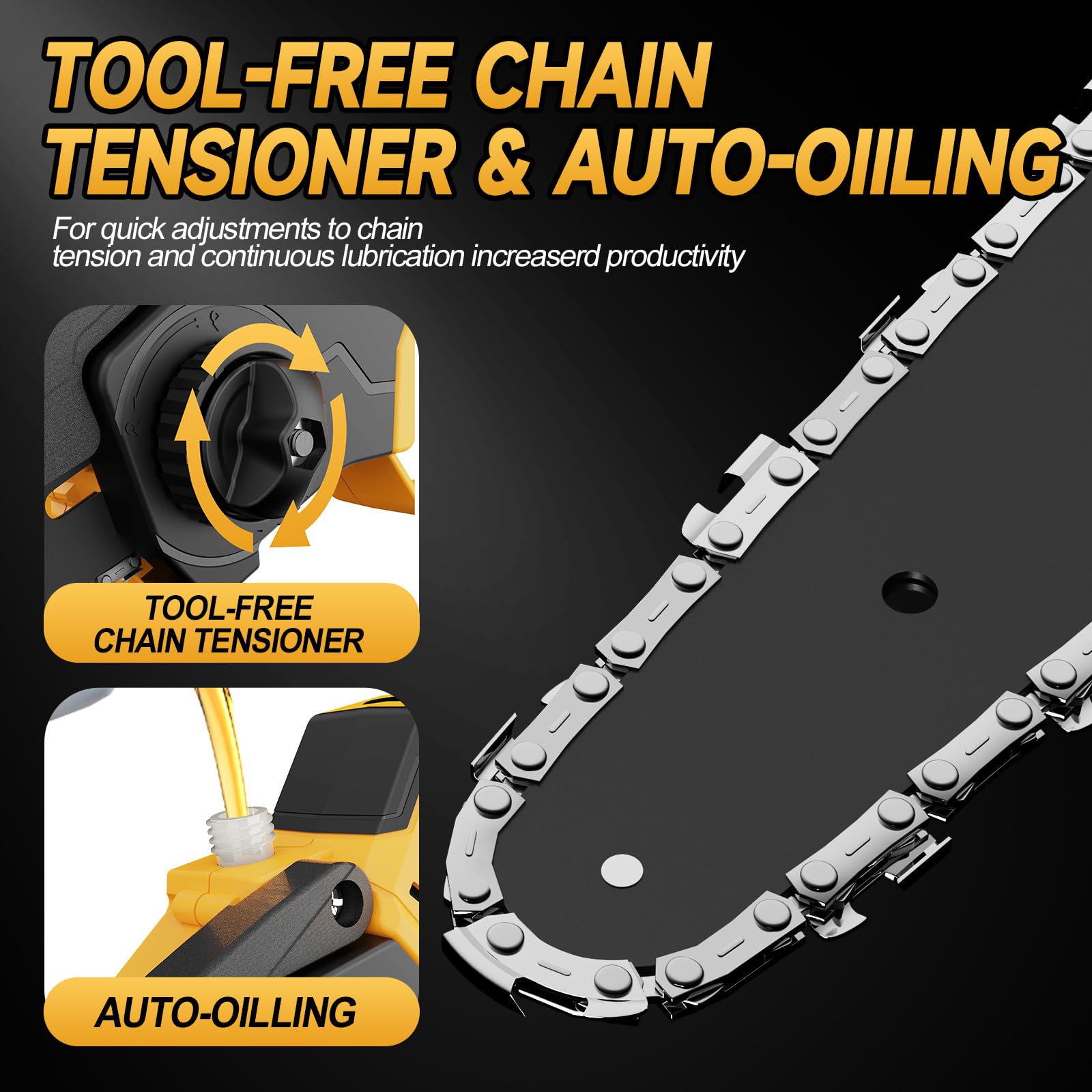 Labfintom pruning kit contents including bars and chains for versatility