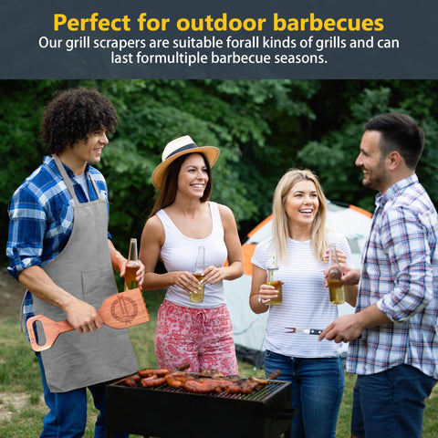 Laboos bristle-free scraper delivers gentle, effective grill cleaning.