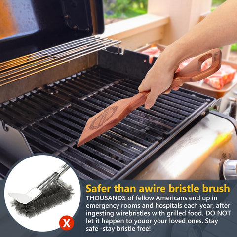 Laboos grooves forming over time as you scrape the grill surface.