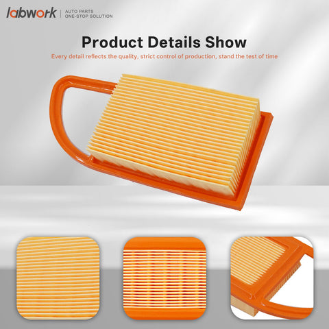 labwork air filter for Stihl BR500 back view, durable replacement part.