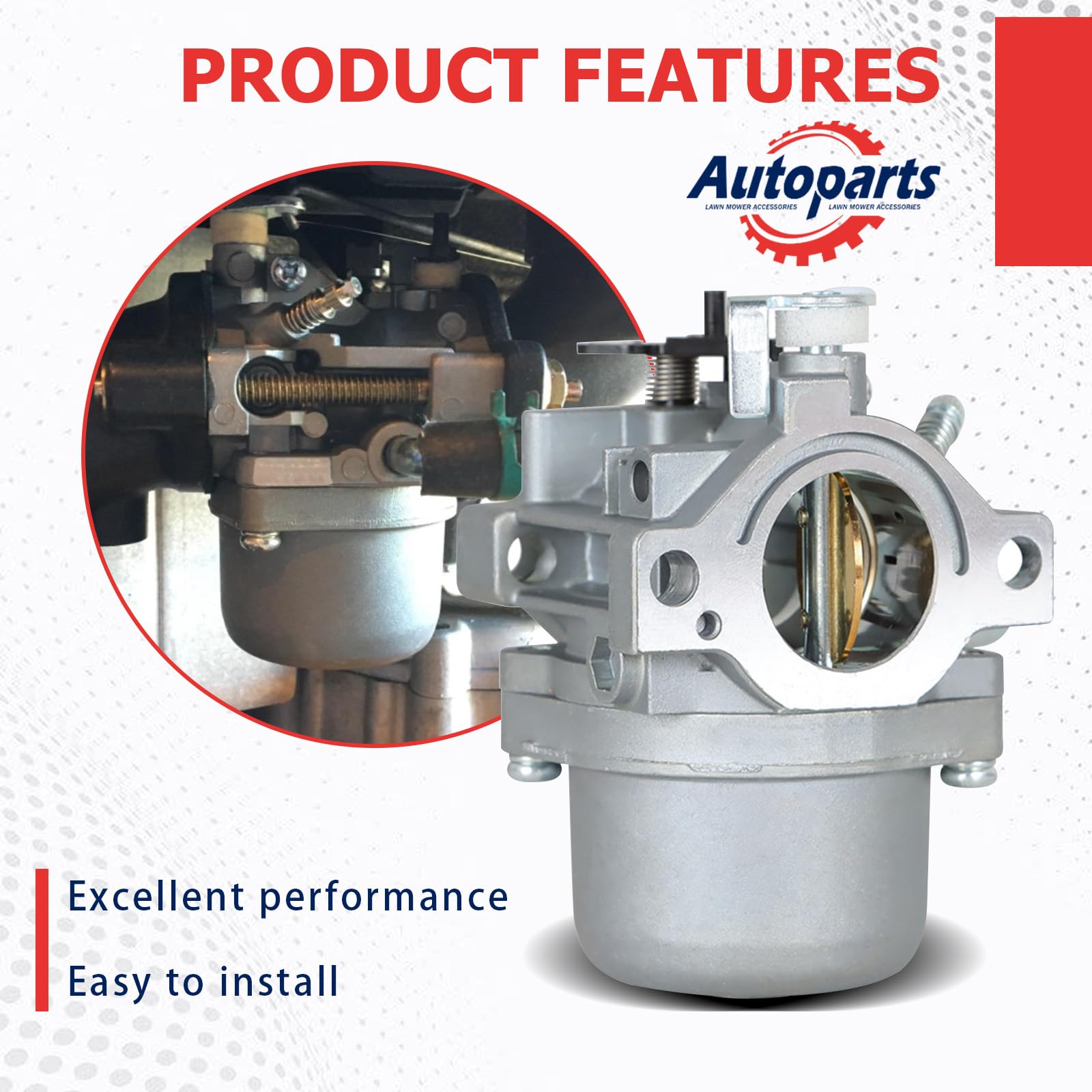 Labwork carburetor compatible with Briggs Stratton engines including 21A707 and 21R777 models.