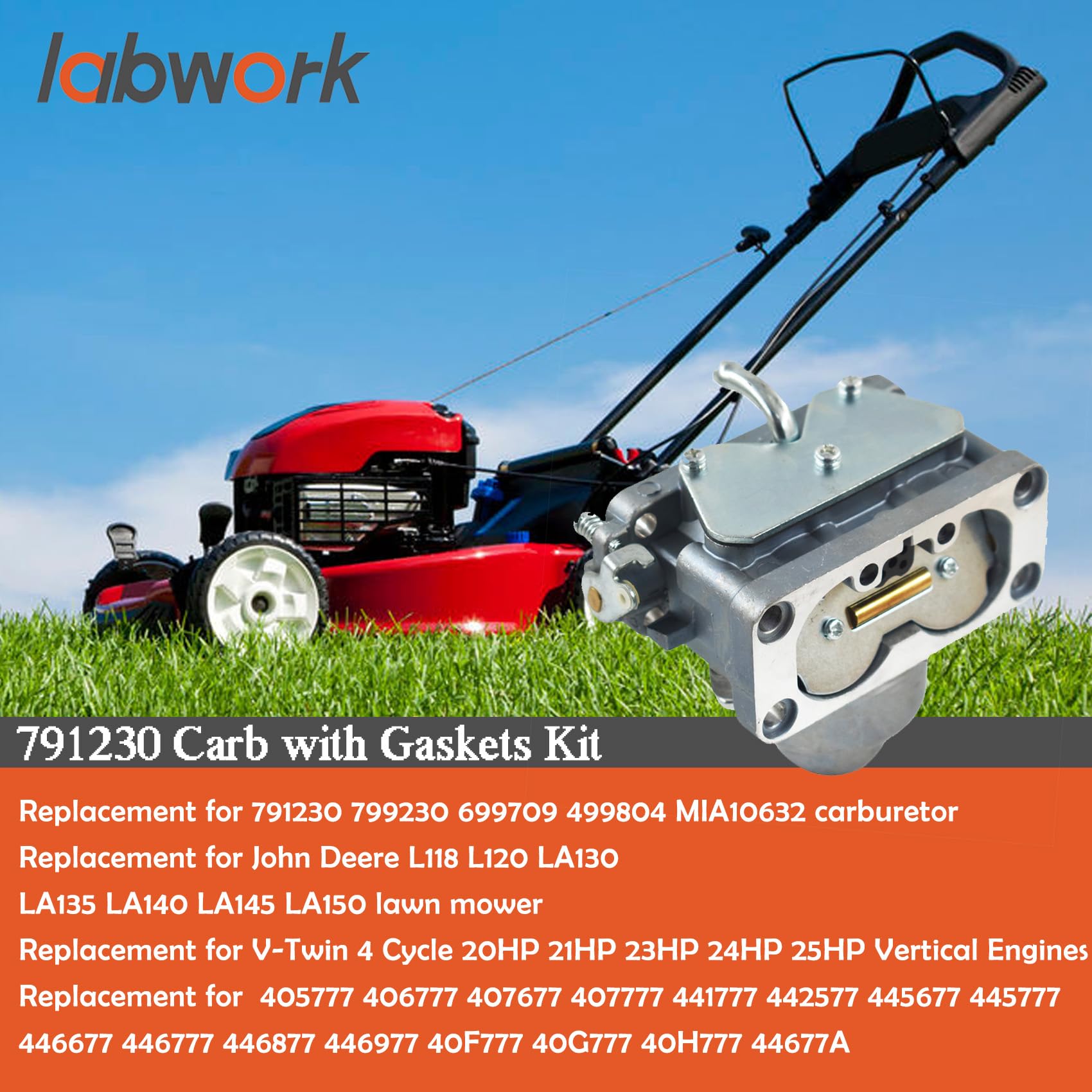 Labwork fuel filter included to help maintain clean fuel flow.