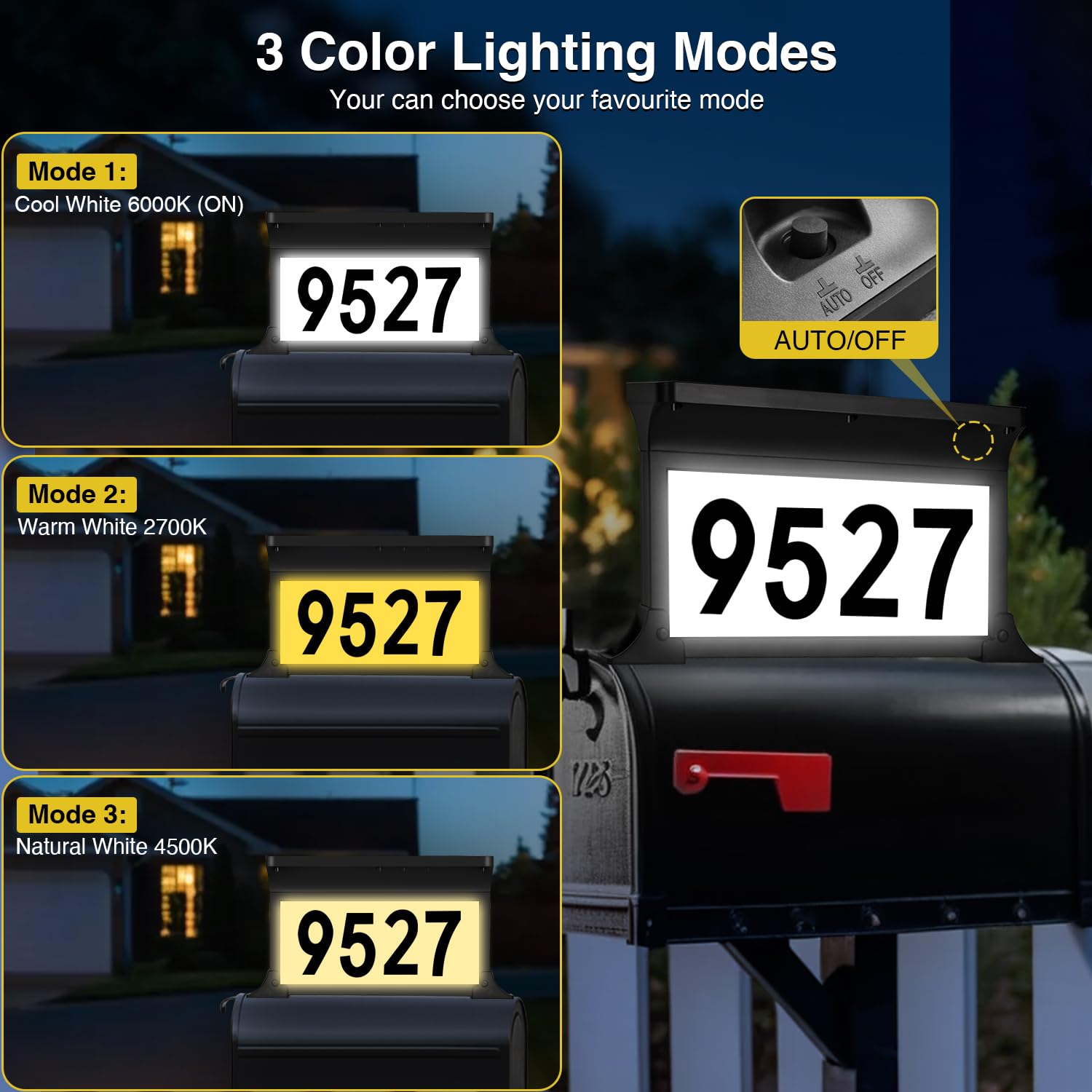 Lacasa outdoor mailbox numbers and letters kit for versatile addressing