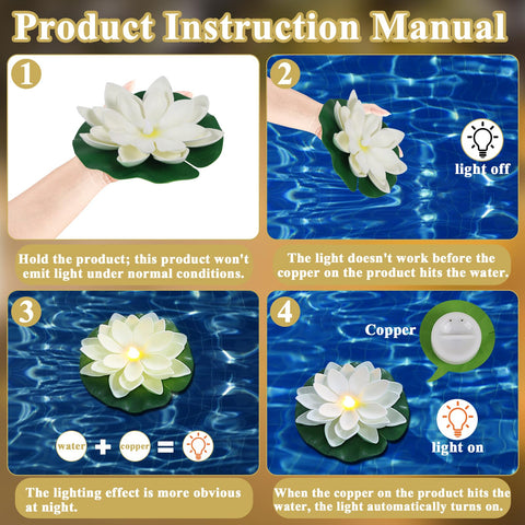 LACGO battery-operated lotus light runs long with easy battery replacement.