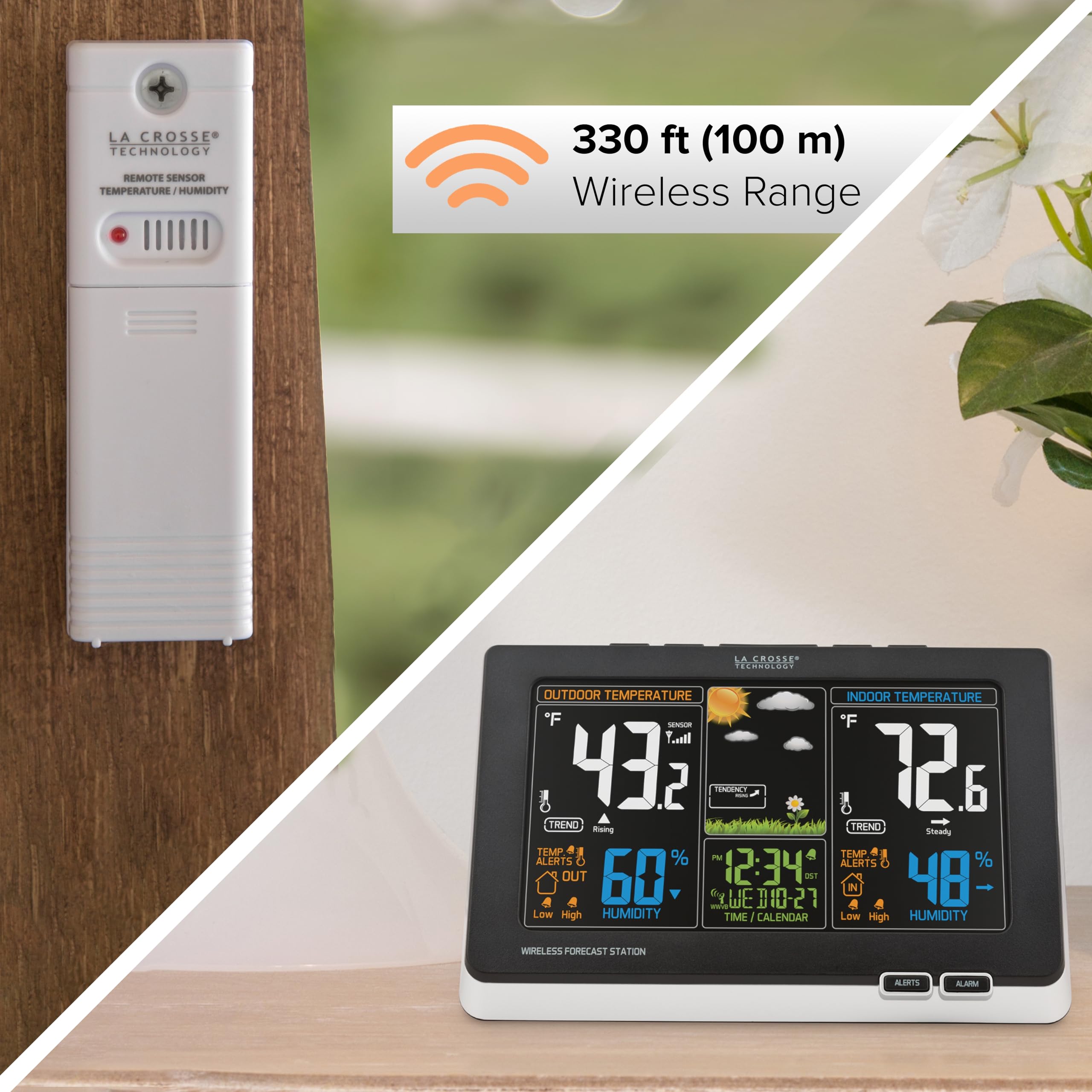 La Crosse Advanced Weather Station color forecast icons support daily planning