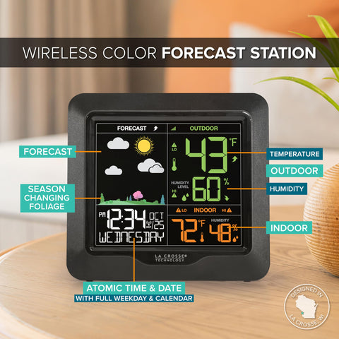 La Crosse Technology L78571 customizable alerts with audio signals keep you informed.