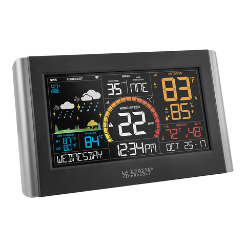 La Crosse Technology V21-WTH temp humidity sensor demonstrates indoor/outdoor monitoring
