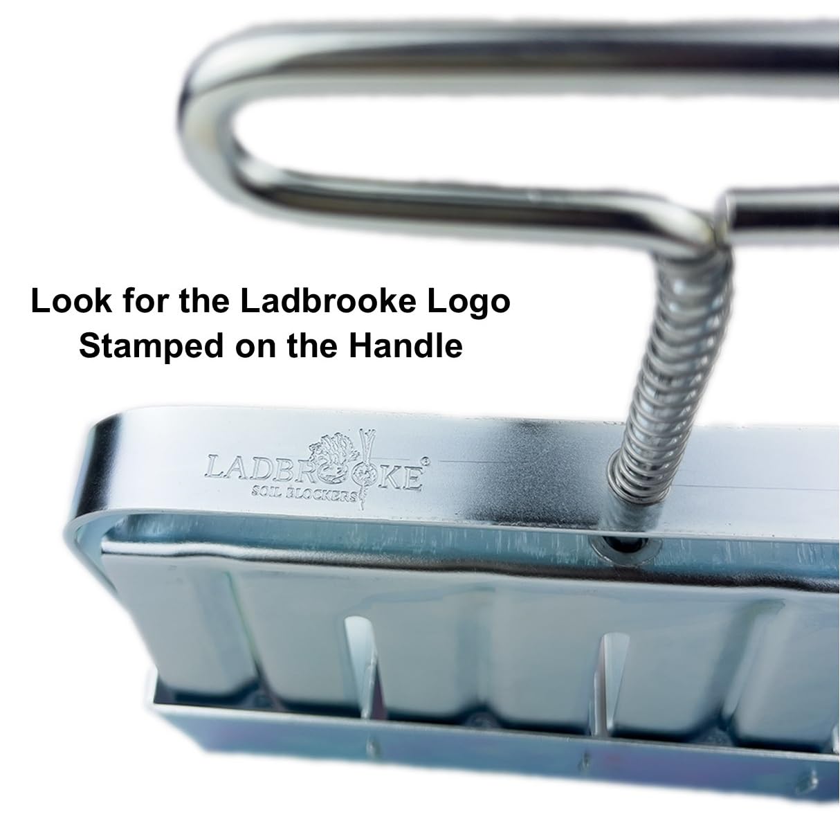 Ladbrooke Made in England logo on the handle for authenticity