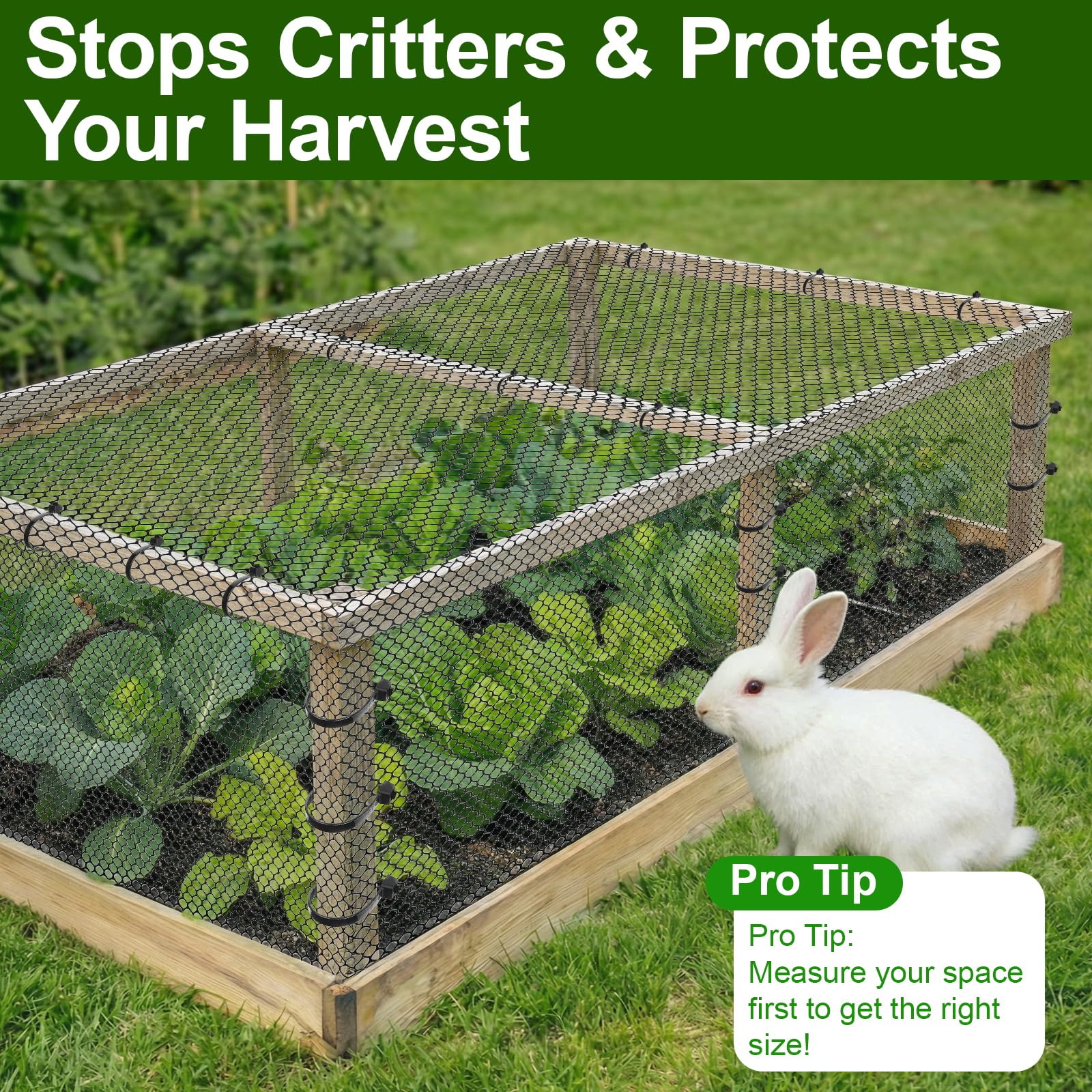 Laddatz plastic chicken wire mesh for easy DIY garden barriers.