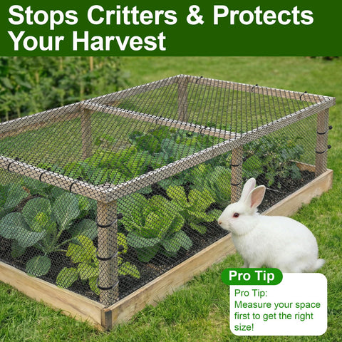 Laddatz plastic chicken wire mesh for easy DIY garden barriers.