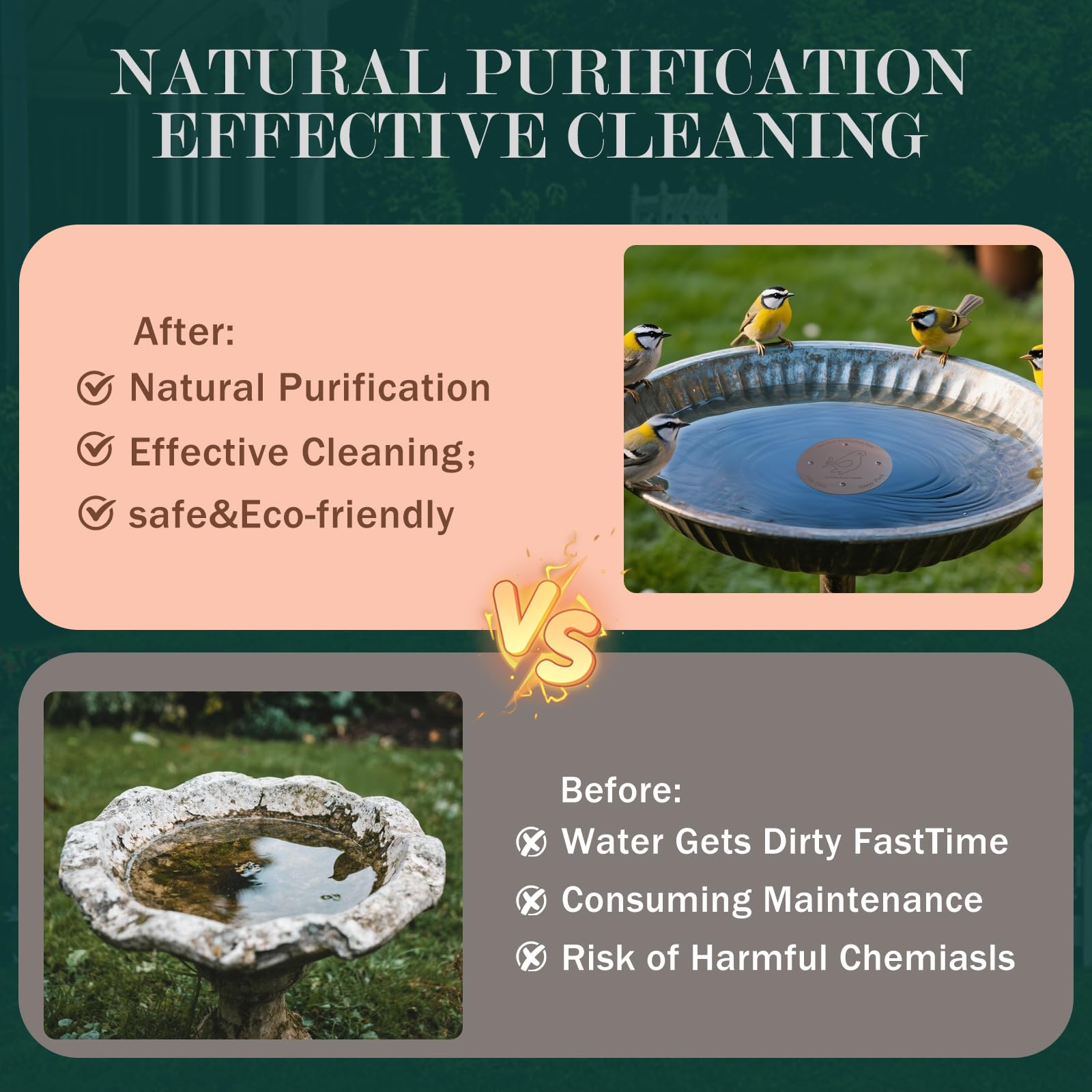 Laddatz copper bath disc allows quick debris rinse during daily use.