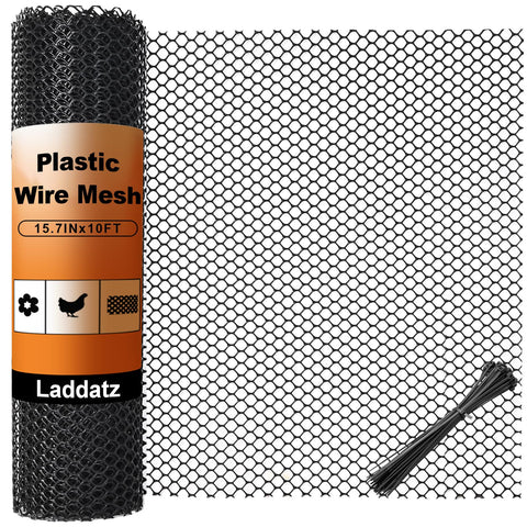 Laddatz plastic garden mesh roll protects plants while defining safe outdoor spaces.