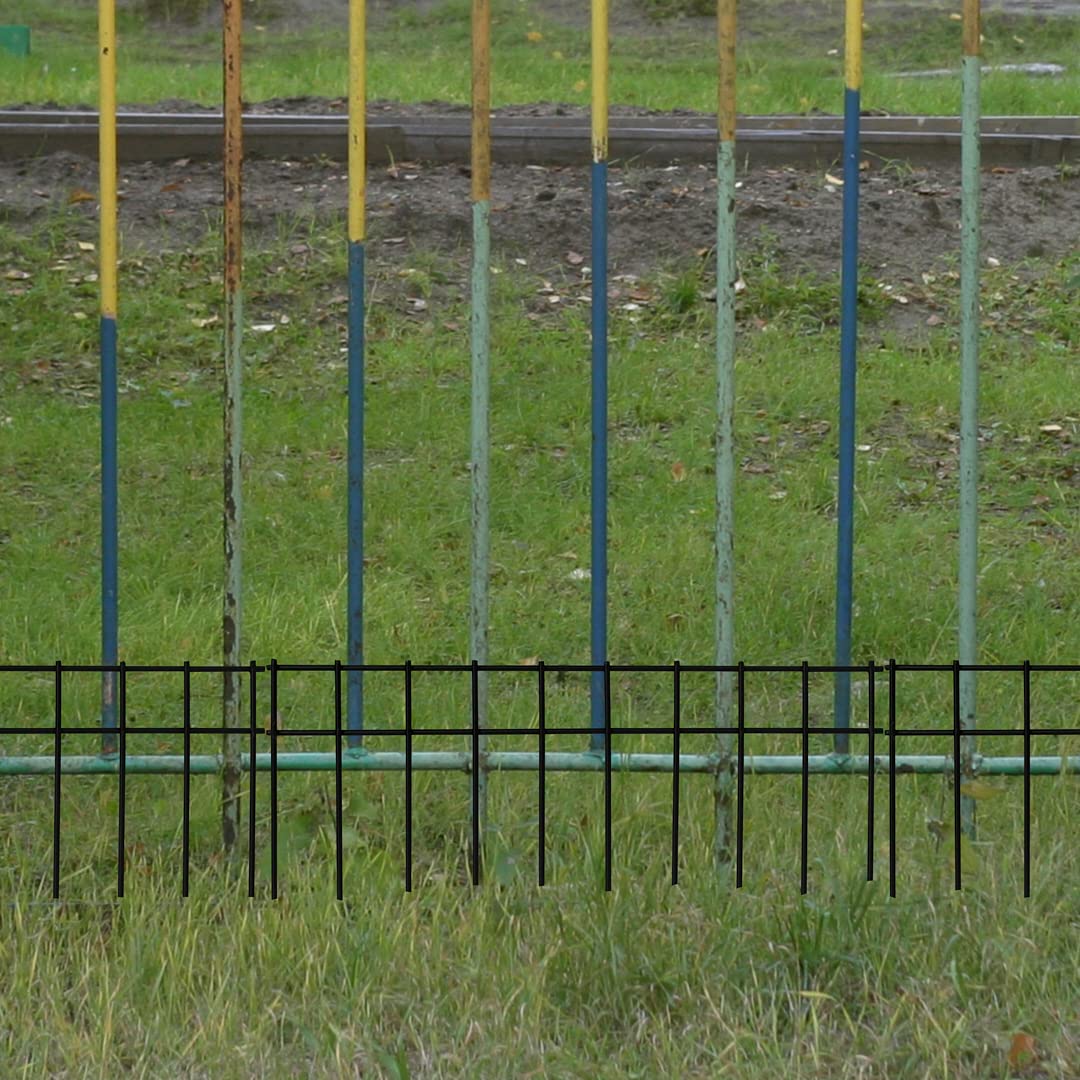 LADECH barrier fence installation close-up with hammer-ready setup.