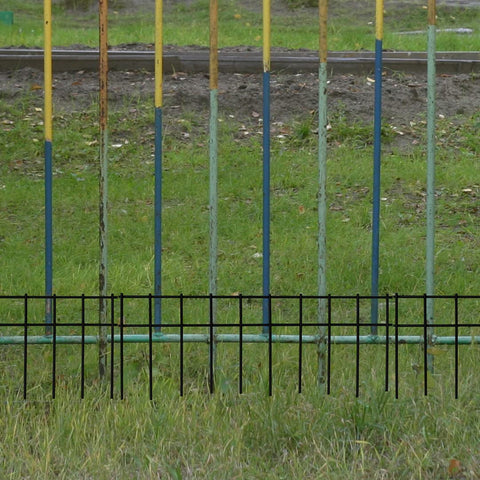 LADECH barrier fence installation close-up with hammer-ready setup.