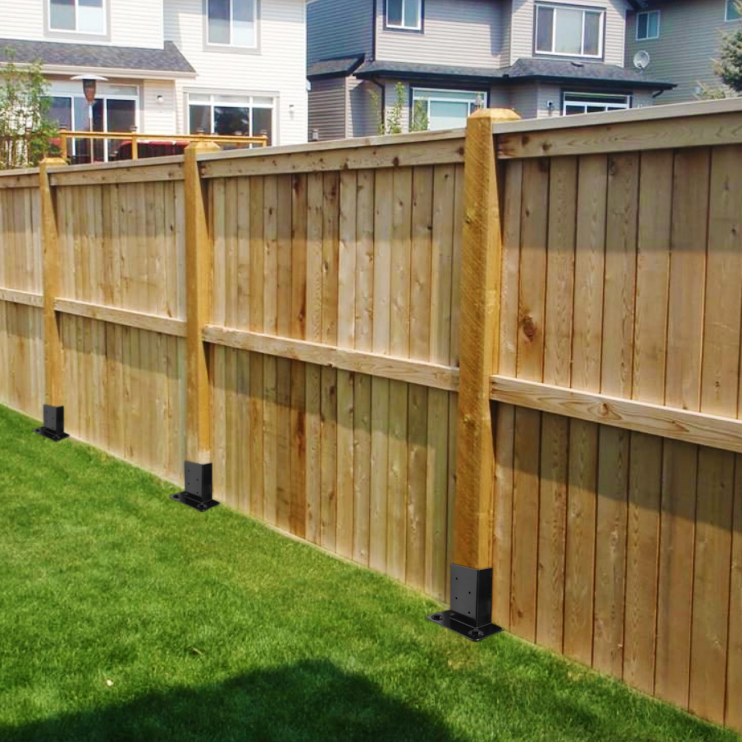 LADECH deck and fence support with sturdy 24-inch anchors