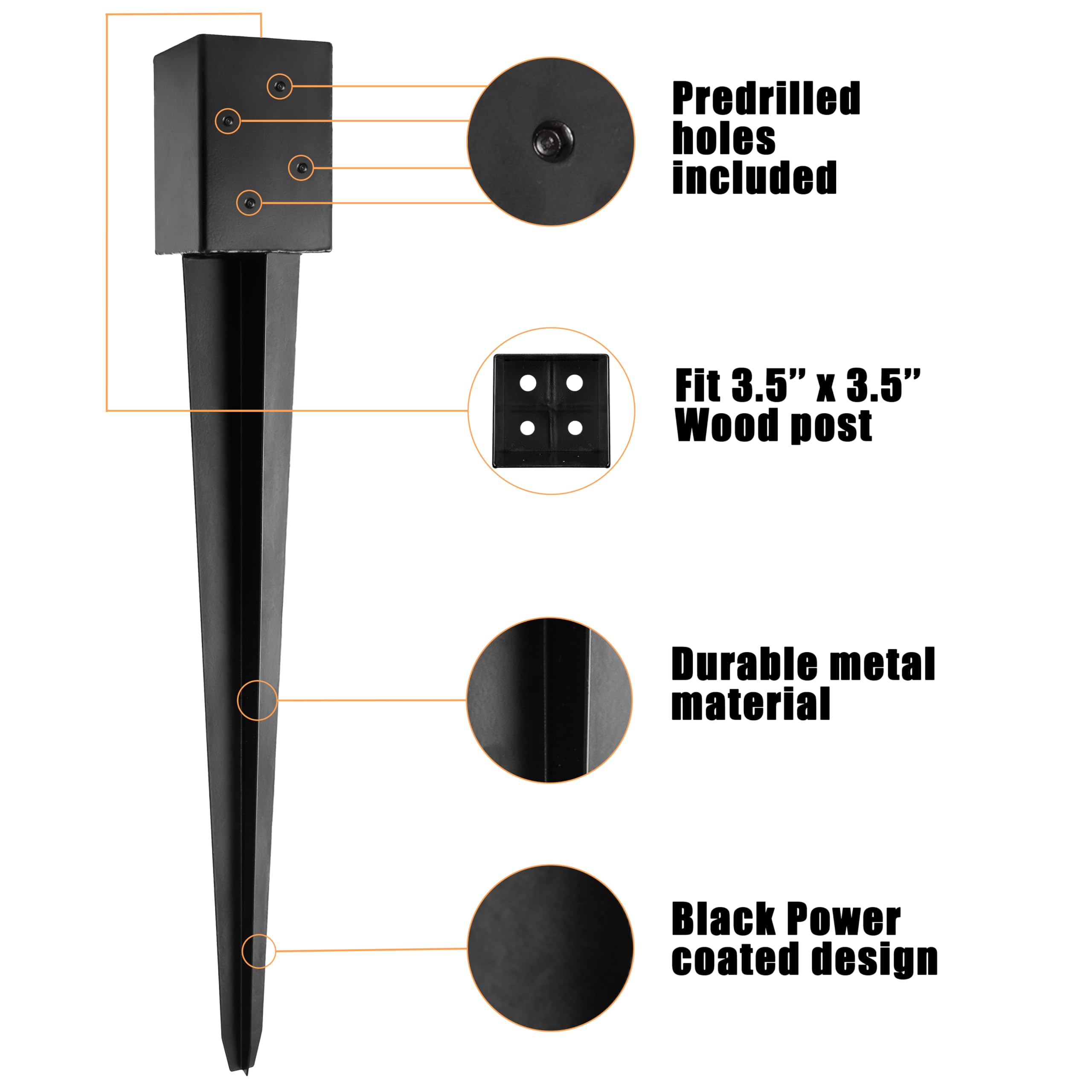 Driver bit attachment ready to speed up no-dig mounting with a drill.