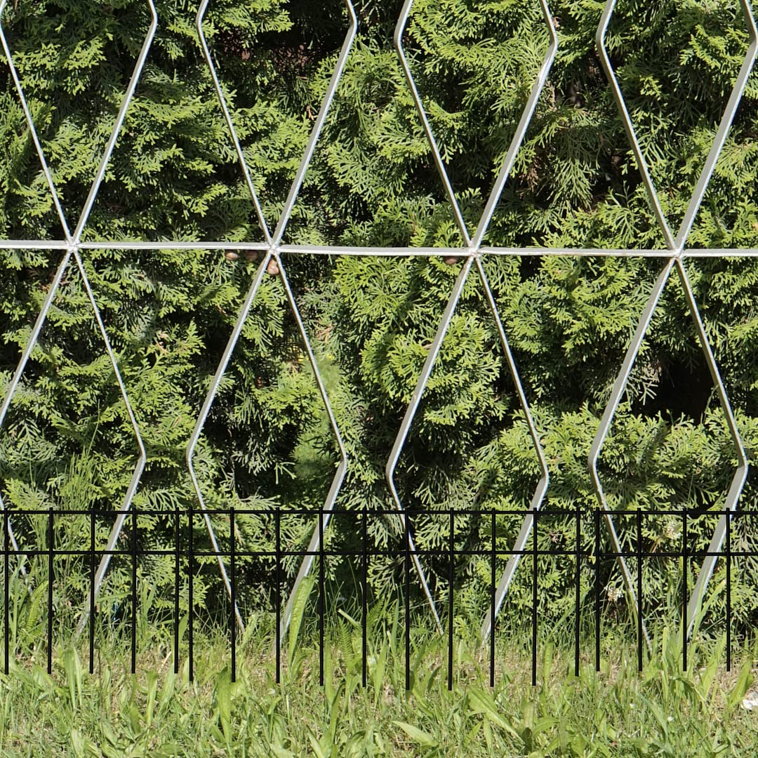 LADECH ground stakes border a garden bed for neat boundaries.