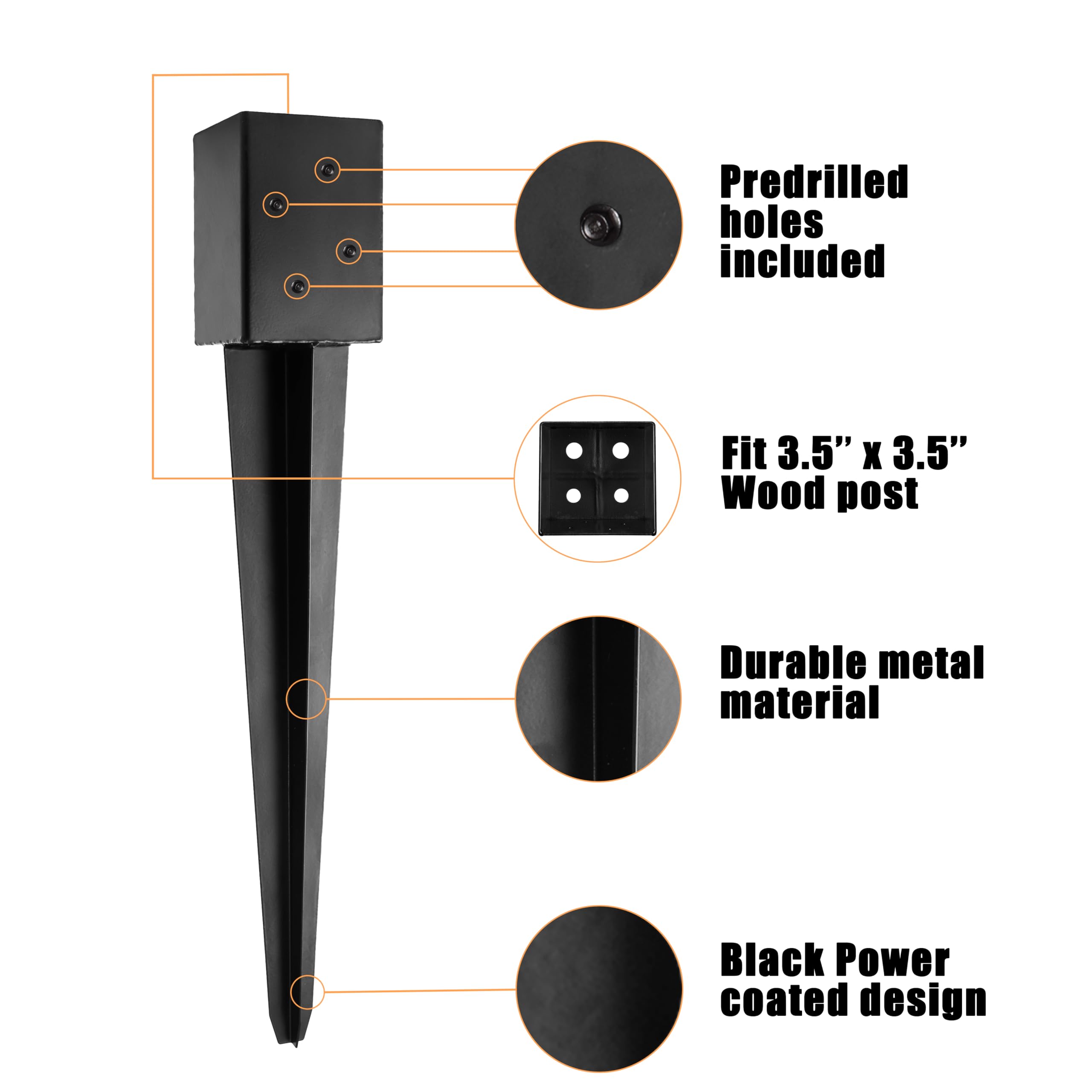 LADECH mailbox post anchor ready for secure mailbox mounting