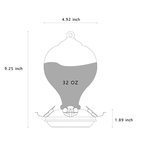 LaElvish Garden Glass feeder base resists rust and stays bright in outdoor sunlight.
