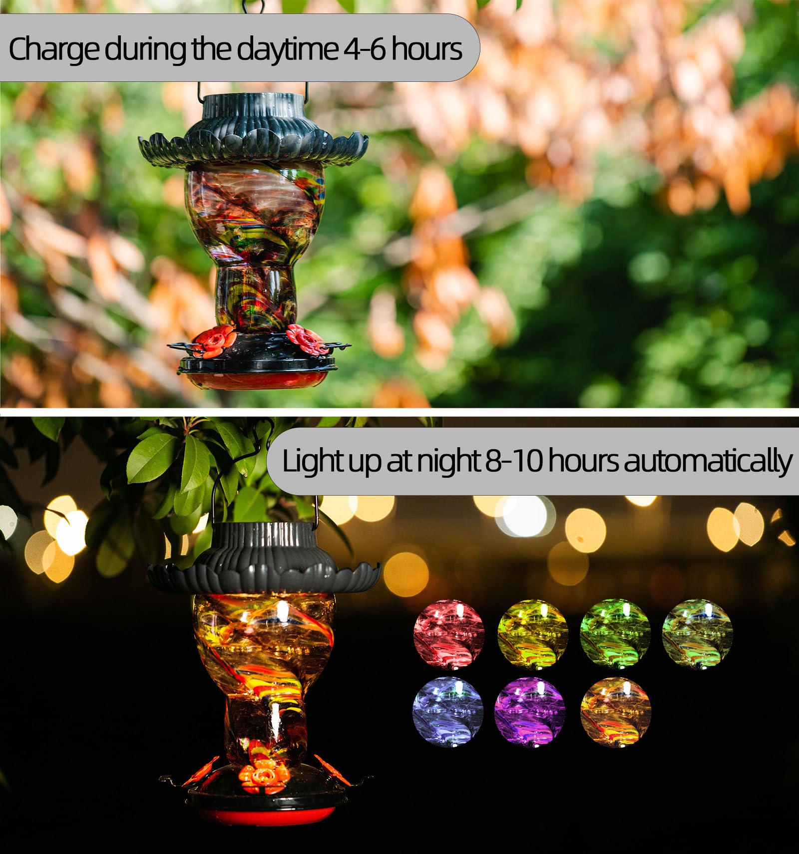 LaElvish Garden IP44 waterproof feeder with ant moat shields nectar