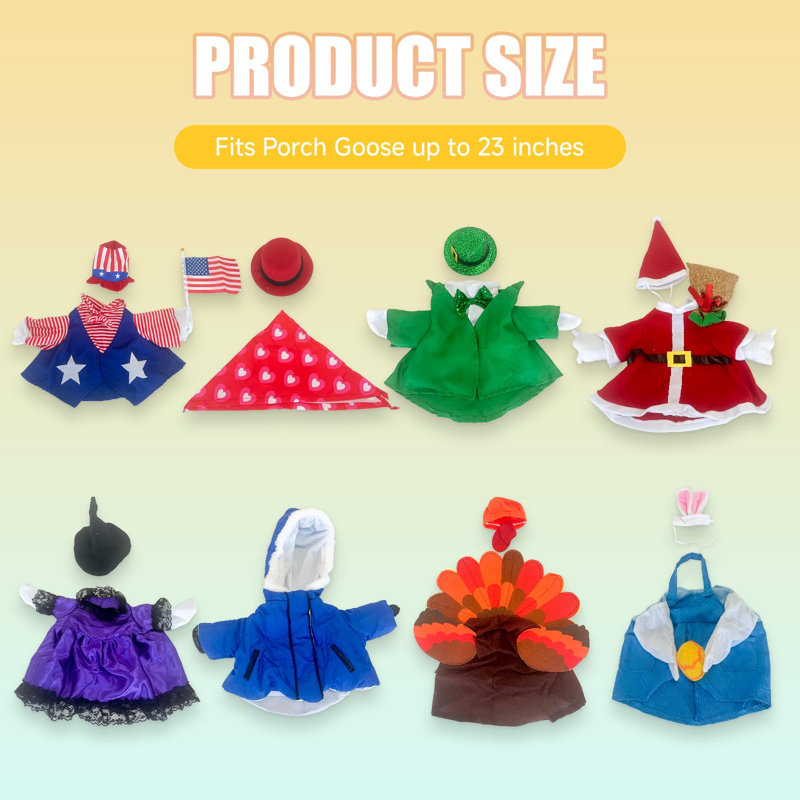 Lafans 8-set Thanksgiving goose outfit for autumn vibes, durable fabric.
