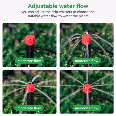 La Farah 5 inch stake anchors emitter for stable, targeted watering.