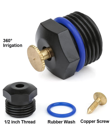 La Farah copper needle fogging nozzle for even mist coverage.