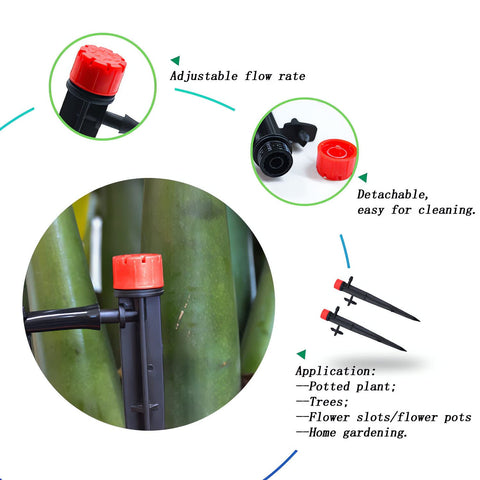 La Farah adjustable emitter cap enabling easy flow control and cleaning.